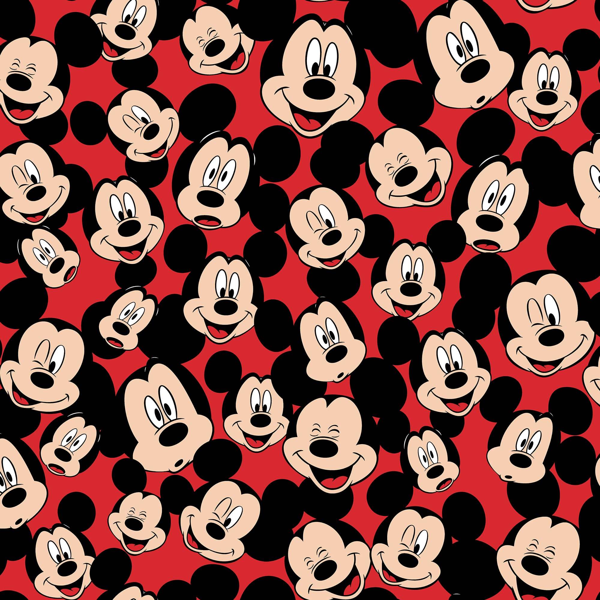 Springs Creative Disney® Mickey Mouse Heads on Red Fleece